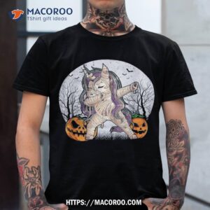 Unicorn Mummy Dabbing Dab Dance Halloween Pumpkin Shirt