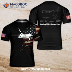 United Airlines Boeing 787-9 Dreamliner 3D T-Shirt