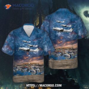 Us Air Force Beechcraft Mc-12w Liberty Hawaiian Shirt