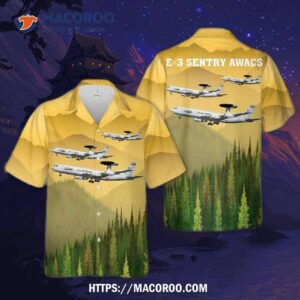 Us Air Force E-3 Sentry Awacs Hawaiian Shirt