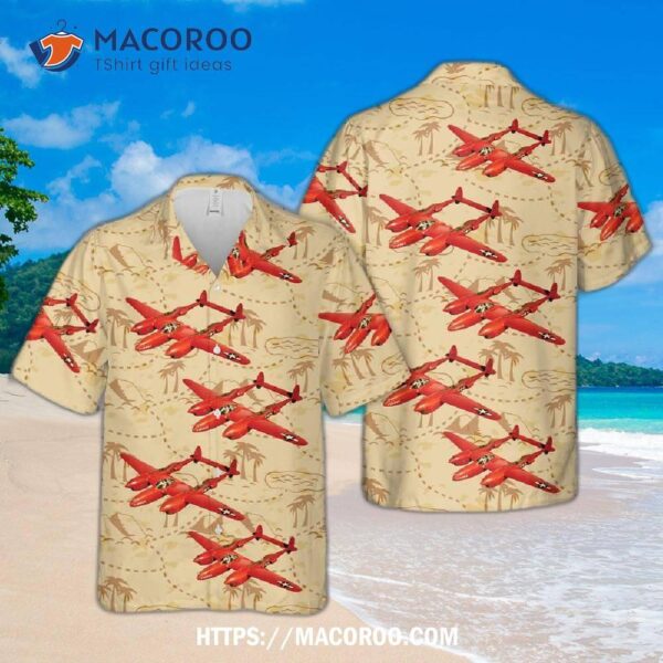 Us Air Force Lockheed P-38j Lightning “yippee” Hawaiian Shirt