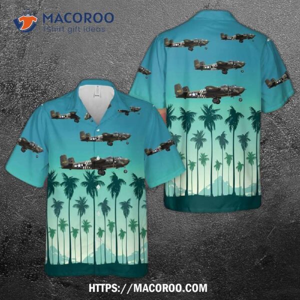 Us Air Force North American B-25h Mitchell “barbie 3D” Hawaiian Shirt