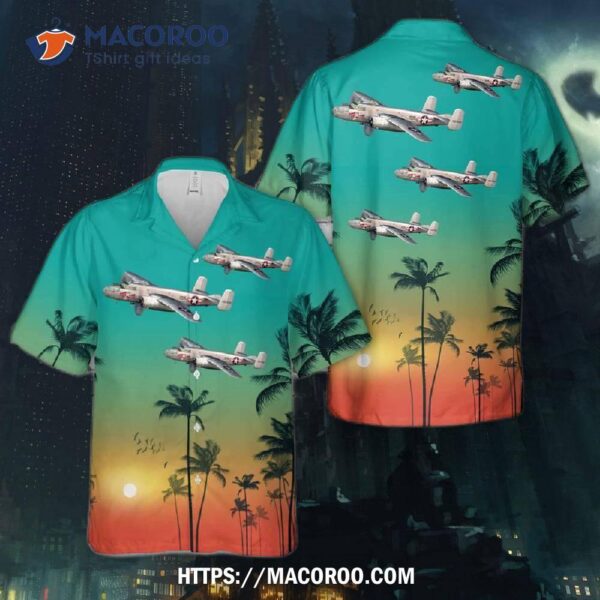 Us Air Force North American B-25j Mitchell “take-off Time” Hawaiian Shirt