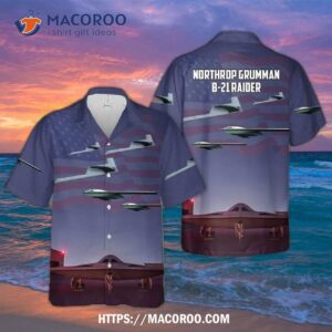 Us Air Force Northrop Grumman B-21 Raider Hawaiian Shirt