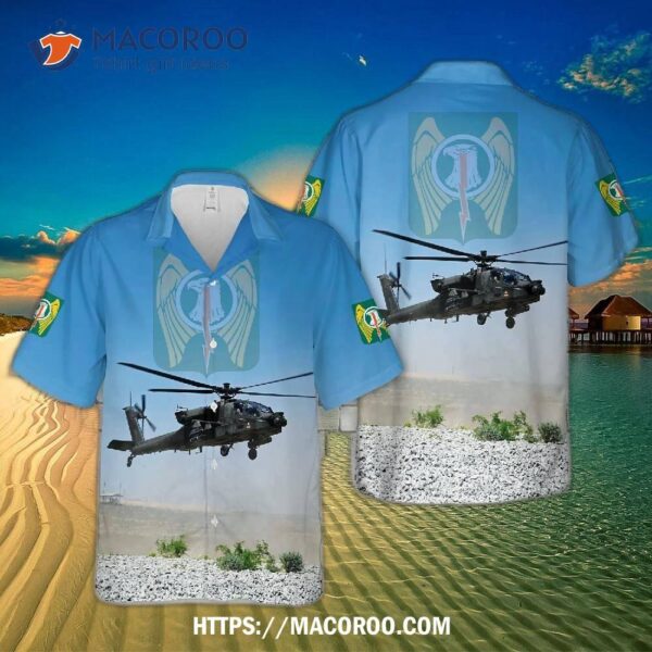 Us Army 1-501st Attack Reconnaissance Battalion “iron Dragons” Ah-64e Apache Hawaiian Shirt