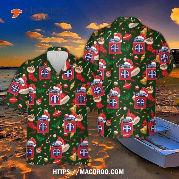 Us Army 82nd Airborne Division Christmas Hawaiian Shirt