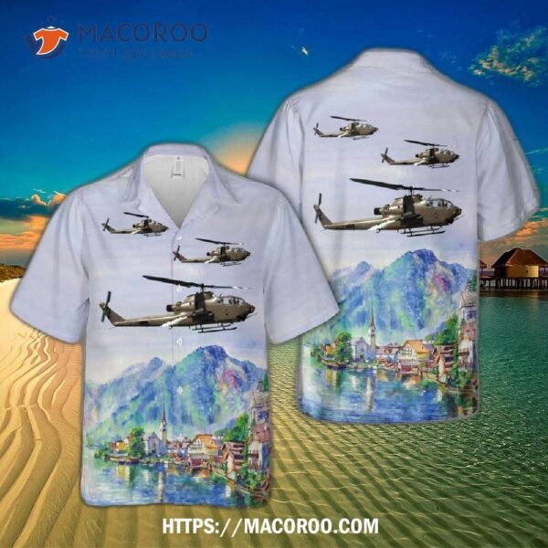 Us Army Bell Ah-1f Cobra Hawaiian Shirt