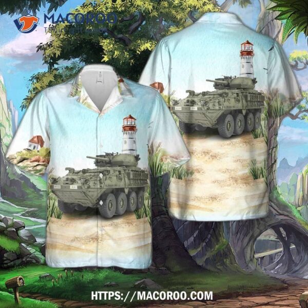 Us Army M1296 Stryker Dragoon Hawaiian Shirt