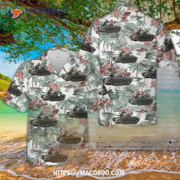 Us Army M48a2 Combat Ready Vietnam War Hawaiian Shirt