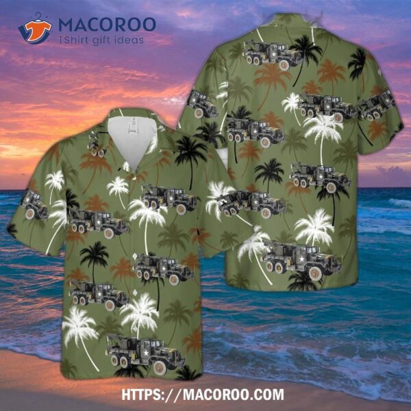 Us Army M534 Medium Wrecker Hawaiian Shirt