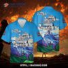 Us Navy E-2a Hawkeye Of Vaw-114 “hormel Hawgs” Uss Kitty Hawk Cva-63 Hawaiian Shirt