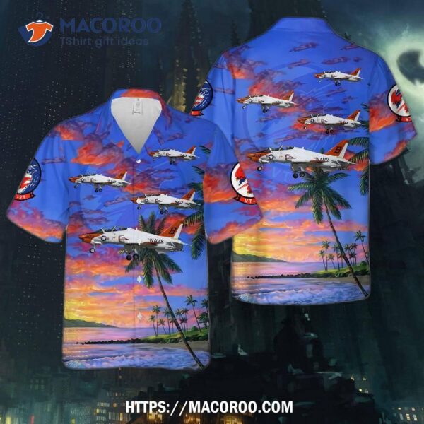 Us Navy Training Squadron 21 (vt-21) “redhawks” T-45c Goshawk Hawaiian Shirt