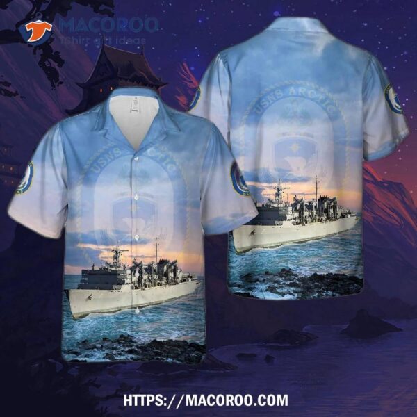 Us Navy Usns Arctic (t-aoe-8) Hawaiian Shirt