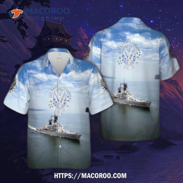 Us Navy Uss Harry E. Yarnell (dlg Cg-17) Leahy-class Guided Missile Cruiser Hawaiian Shirt