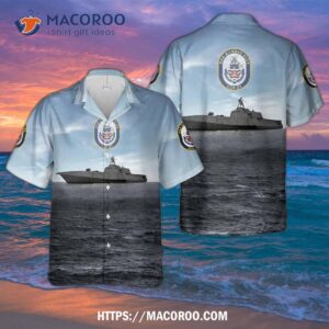 Us Navy Uss Kansas City (lcs-22) Independence-class Littoral Combat Ship Hawaiian Shirt