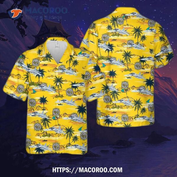 Us Navy Vaq-138 Yellowjackets 2020 Ea-18g Growler Hawaiian Shirt