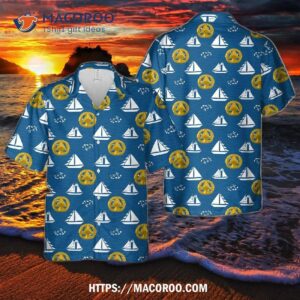 Us Noaa Corps Command At Sea Insignia Hawaiian Shirt