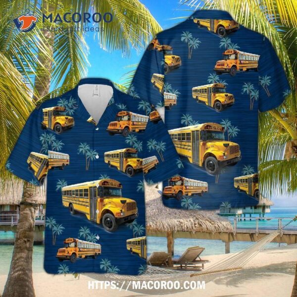 Us School Bus Hawaiian Shirt