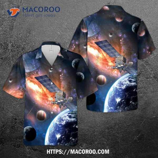 Us Space Force Advanced Extremely High Frequency (aehf) Hawaiian Shirt