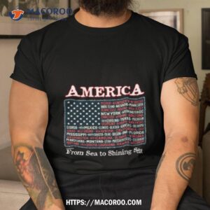 us states names as part of american flag arshirt tshirt