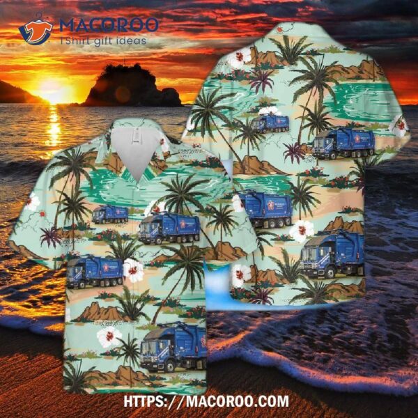 Us Waste Collector Garbage Trucks 2 Hawaiian Shirt