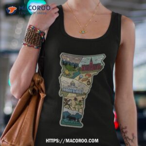 vermont map burlington the green mountain state shirt tank top 4