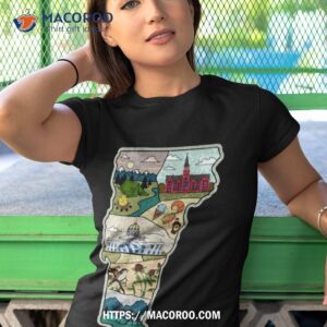 vermont map burlington the green mountain state shirt tshirt 1