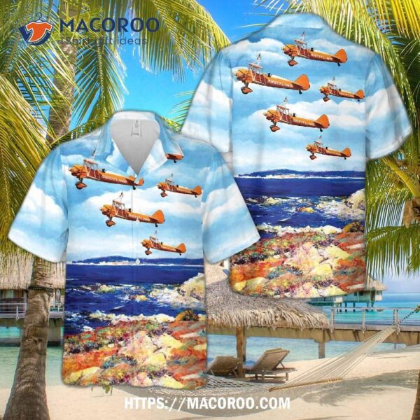 Vintage Boeing-stearman Model 75 Hawaiian Shirt