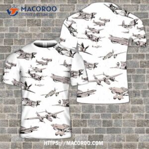 Warbird Fighter Planes 3D T-Shirt