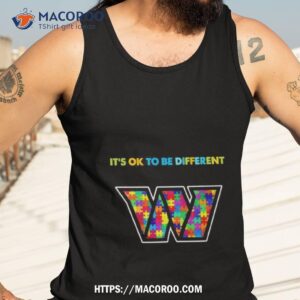 washington commanders nfl autism awareness it s ok to be differenshirt tank top 3