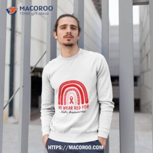 we wear red for aids awareness shirt sweatshirt 1