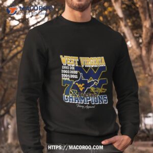 west virginia football 7x big east champions take me home country roads graphic t shirt sweatshirt