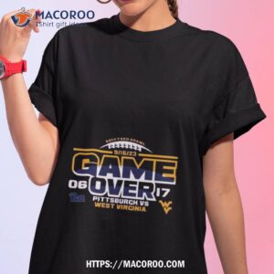 West Virginia Mountaineers Vs Pitt Panthers 2023 Backyard Brawl Football Score Shirt