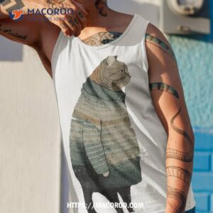 winter cat shirt tank top 1