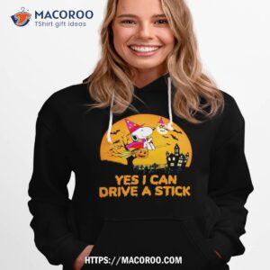 witch snoopy and woodstock yes i can drive a stick halloween 2023 shirt hoodie 1