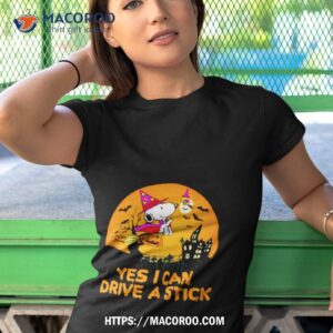 Witch Snoopy And Woodstock Yes I Can Drive A Stick Halloween 2023 Shirt