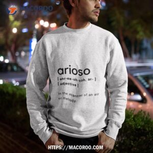 word definition arioso black and white shirt sweatshirt