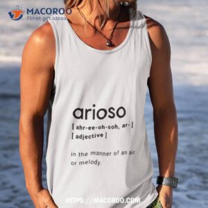 word definition arioso black and white shirt tank top