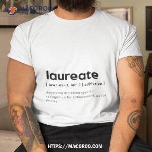 Word Definition Laureate Black And White Shirt