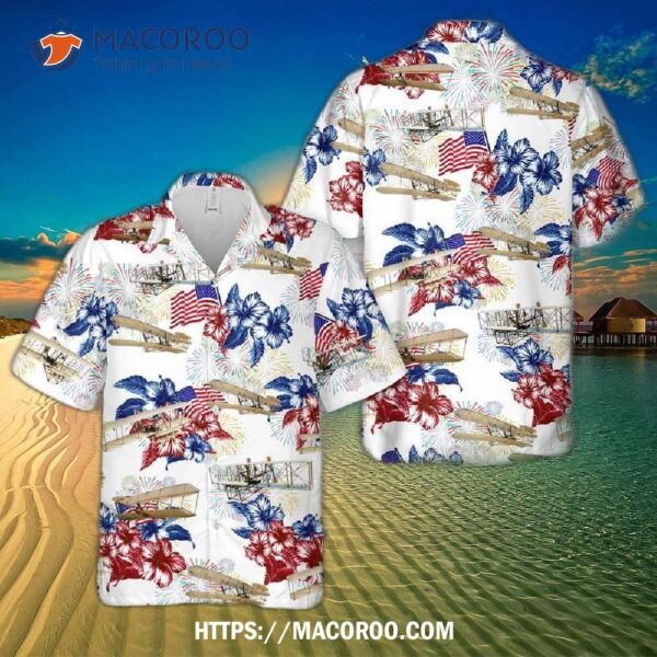 Wright Flyer 4th Of July Hawaiian Shirt