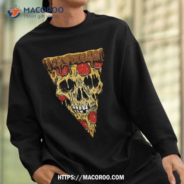 Zombie Skull Pizza Funny Halloween Costume Boys Shirt