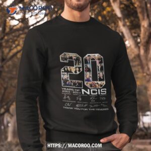 20 years of 2003 2023 ncis signature thank you for the memories shirt sweatshirt