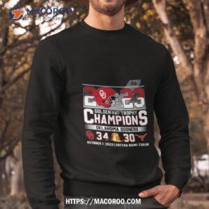 2023 Golden Hat Trophy Champions Oklahoma Sooners 34 30 Texas Longhorns T Shirt 2 2023 golden hat trophy champions oklahoma sooners 34 30 texas longhorns t shirt sweatshirt