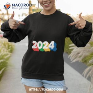 2024 colorful happy new year shirt sweatshirt 1