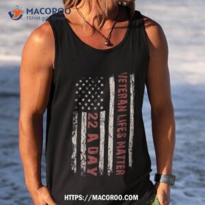 22 a day veteran lives matter suicide awareness presents shirt tank top