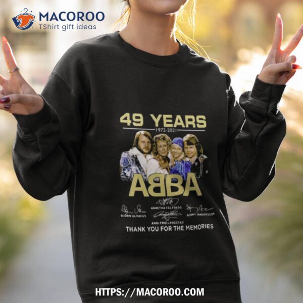 49 Years Abba Signatures Thanks You For The Memories Shirt