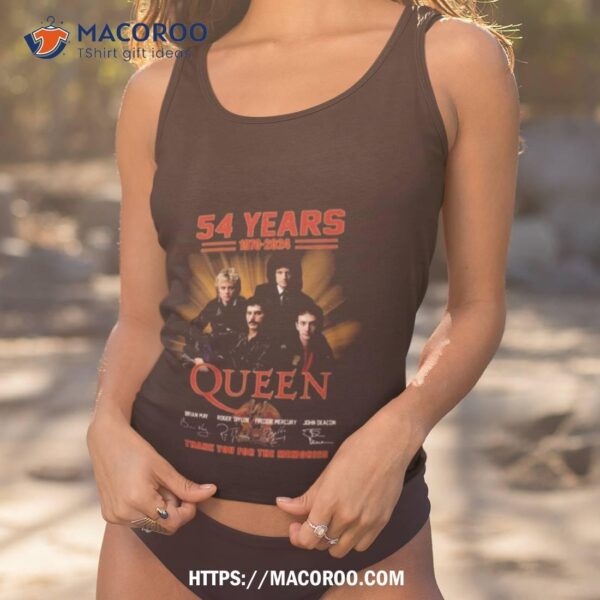 54 Years 1970 2024 Queen Thank You For The Memories Signatures T Shirt