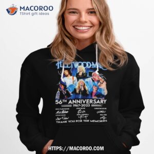 56th anniversary 1967 2023 fleetwood mac band thank you for the memories t shirt hoodie 1