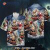 Christmas Train Mele Kalikimaka Santa Surfing Hawaiian Shirt