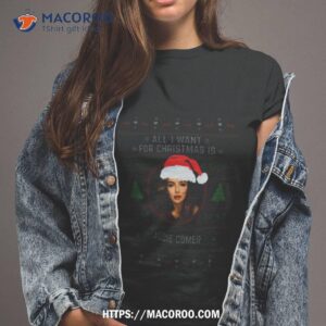 all i want for christmas is jodie comer shirt tshirt 2